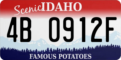 ID license plate 4B0912F