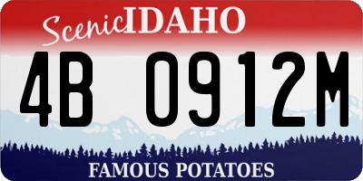 ID license plate 4B0912M