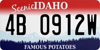 ID license plate 4B0912W