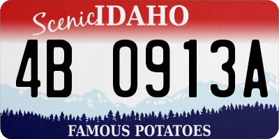 ID license plate 4B0913A