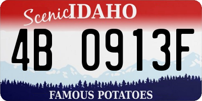 ID license plate 4B0913F