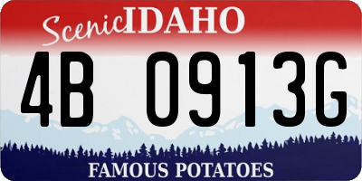 ID license plate 4B0913G