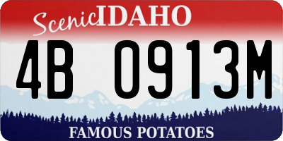 ID license plate 4B0913M