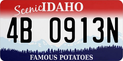 ID license plate 4B0913N