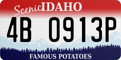ID license plate 4B0913P