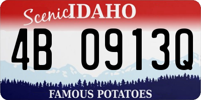 ID license plate 4B0913Q
