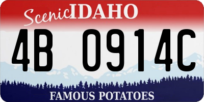 ID license plate 4B0914C