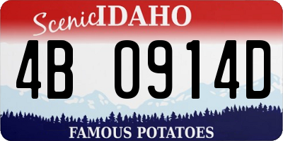 ID license plate 4B0914D