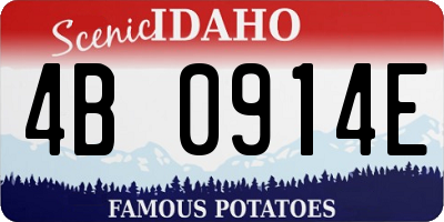 ID license plate 4B0914E