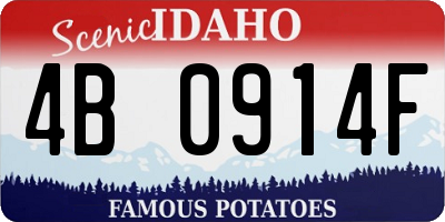 ID license plate 4B0914F
