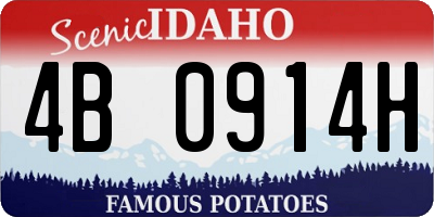ID license plate 4B0914H