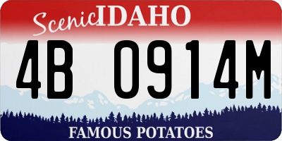 ID license plate 4B0914M