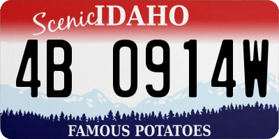 ID license plate 4B0914W