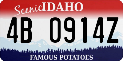 ID license plate 4B0914Z