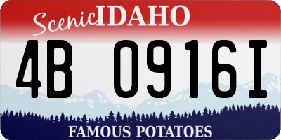 ID license plate 4B0916I