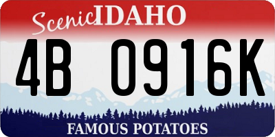 ID license plate 4B0916K