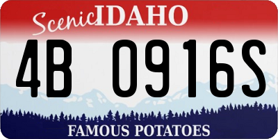 ID license plate 4B0916S