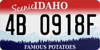 ID license plate 4B0918F