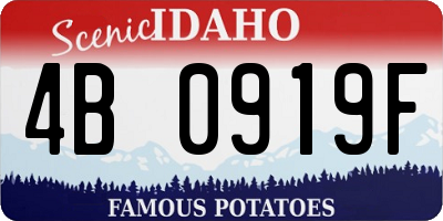 ID license plate 4B0919F