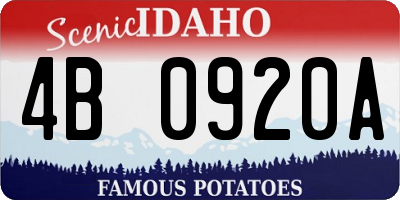 ID license plate 4B0920A