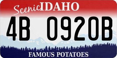 ID license plate 4B0920B