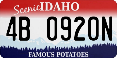 ID license plate 4B0920N