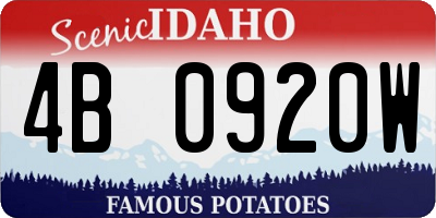 ID license plate 4B0920W