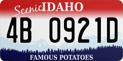 ID license plate 4B0921D