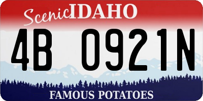 ID license plate 4B0921N