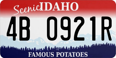ID license plate 4B0921R