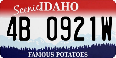 ID license plate 4B0921W