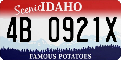 ID license plate 4B0921X