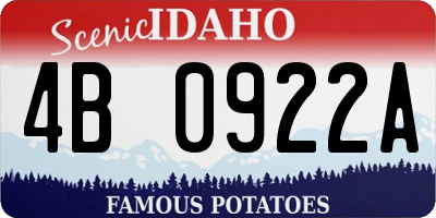 ID license plate 4B0922A