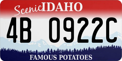 ID license plate 4B0922C