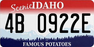 ID license plate 4B0922E