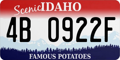 ID license plate 4B0922F
