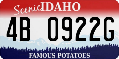 ID license plate 4B0922G