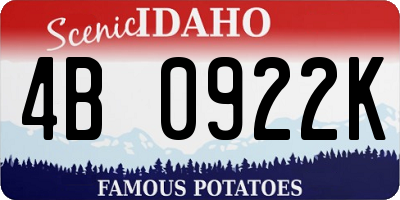 ID license plate 4B0922K