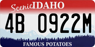 ID license plate 4B0922M