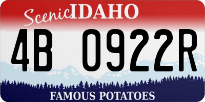 ID license plate 4B0922R