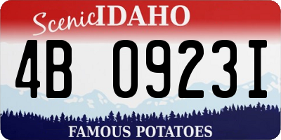 ID license plate 4B0923I