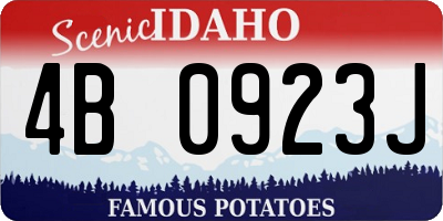 ID license plate 4B0923J
