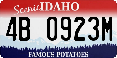 ID license plate 4B0923M