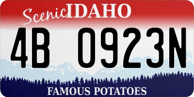 ID license plate 4B0923N