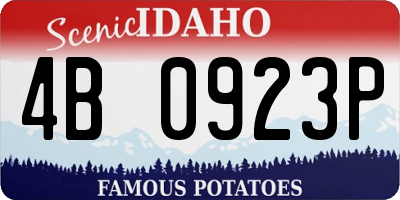 ID license plate 4B0923P