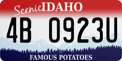 ID license plate 4B0923U