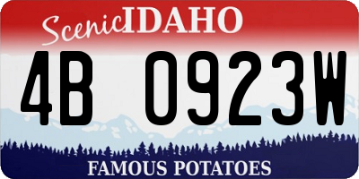 ID license plate 4B0923W