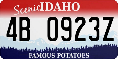 ID license plate 4B0923Z