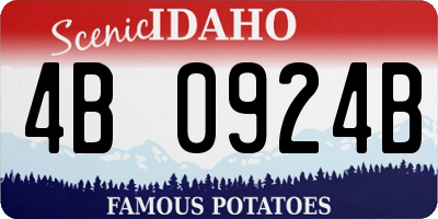 ID license plate 4B0924B