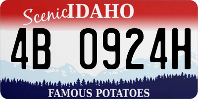 ID license plate 4B0924H